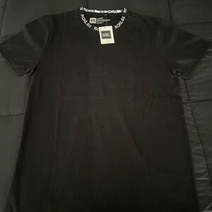 Young & Reckless Black Tee with Logo Collar